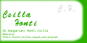 csilla honti business card